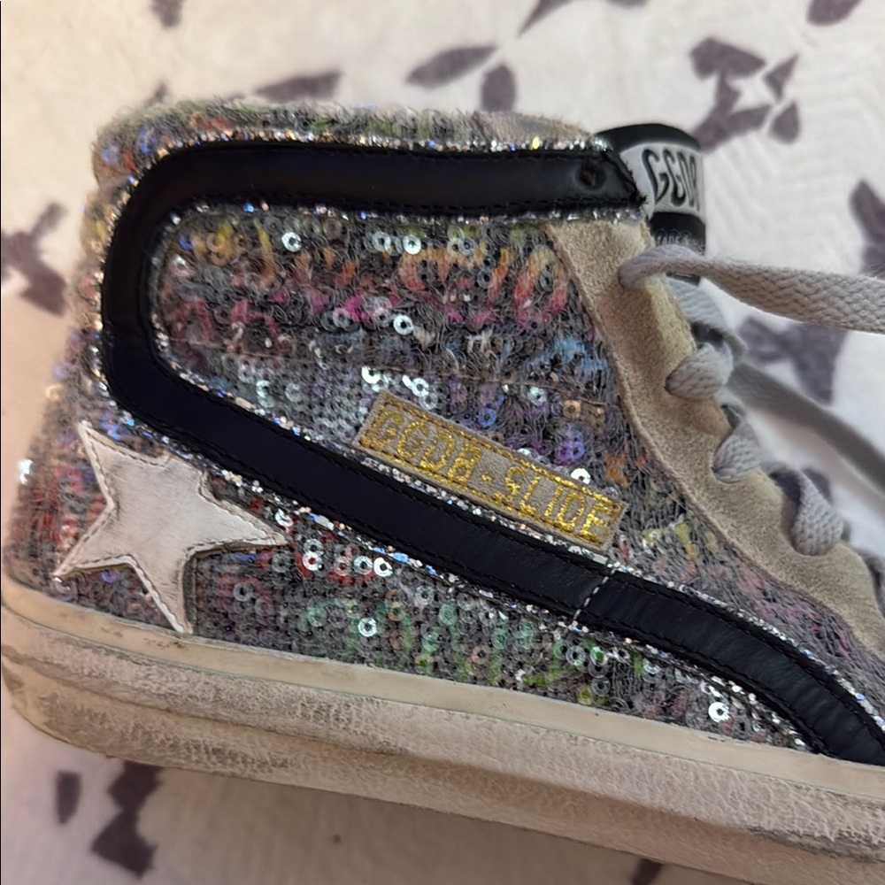 Golden Goose slide rainbow high top sneakers size 40 - Picture 11 of 14